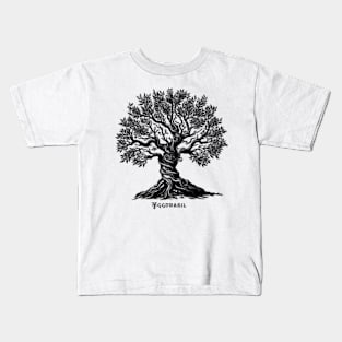 Vintage Yggdrasil - Norse Mythology Art - Tree of Life Illustration Kids T-Shirt